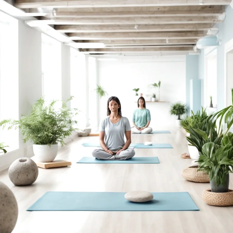 Woman practicing mindfulness meditation outdoors